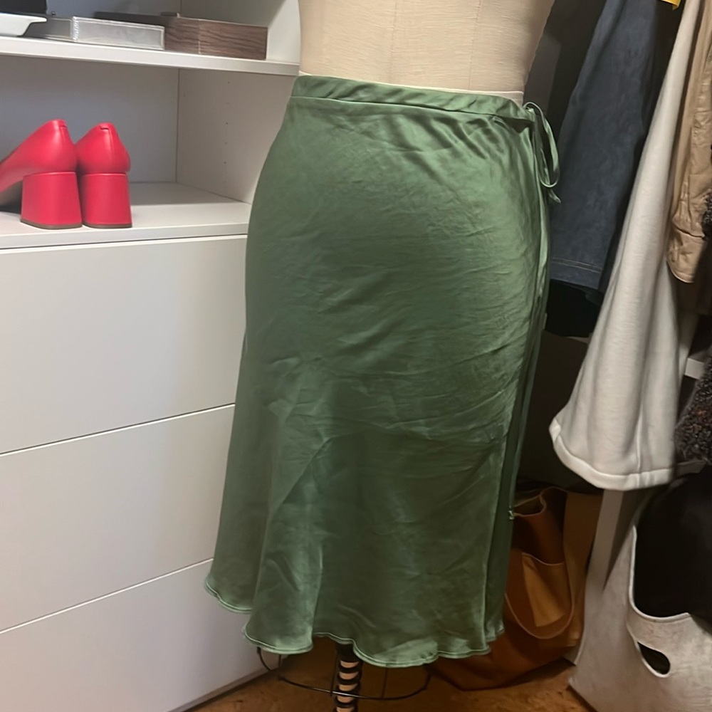 Brazeau Tricot Green Silky Skirt